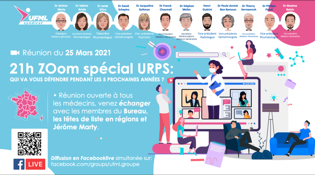 Réunion spéciale URPS le 25 mars à 21h