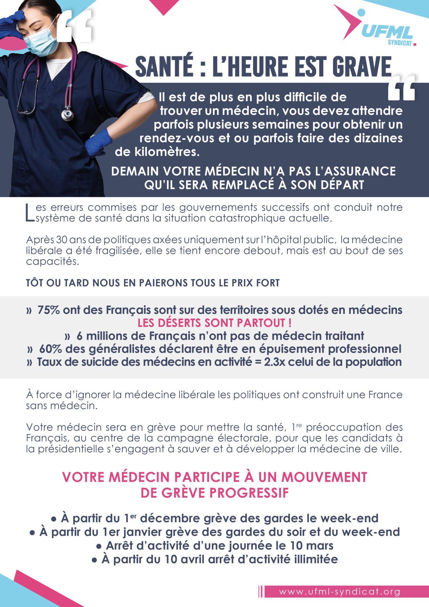 Appel à la grève des médecins libéraux -1