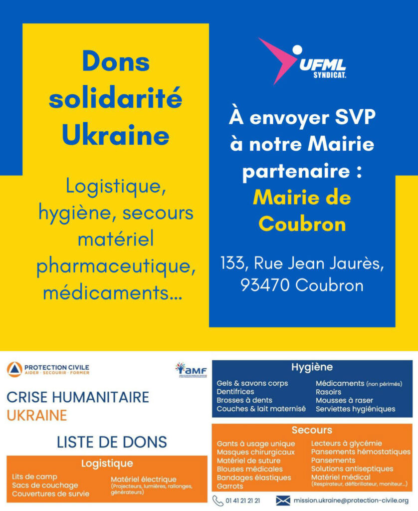 Dons Solidarité Ukraine