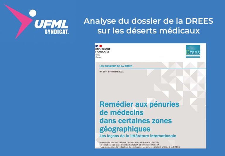 Analyse du dossier de la DREES sur les déserts médicaux