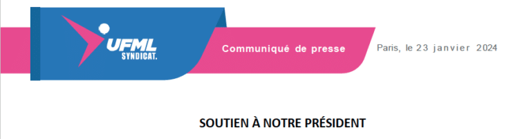 Soutien à notre Président – Communiqué du 23 janvier 2024
